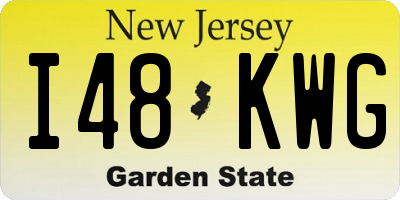 NJ license plate I48KWG