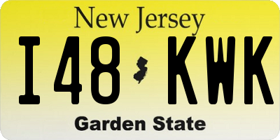 NJ license plate I48KWK