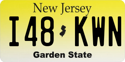 NJ license plate I48KWN