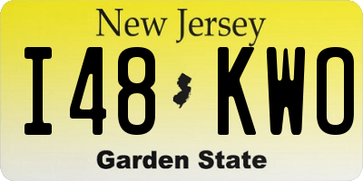 NJ license plate I48KWO