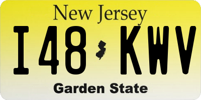 NJ license plate I48KWV