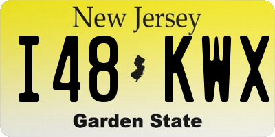 NJ license plate I48KWX