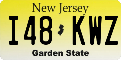 NJ license plate I48KWZ