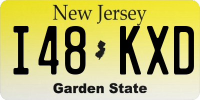 NJ license plate I48KXD