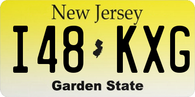 NJ license plate I48KXG