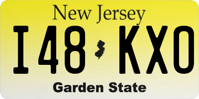 NJ license plate I48KXO