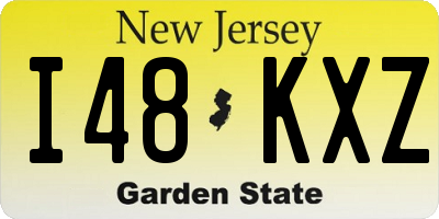 NJ license plate I48KXZ