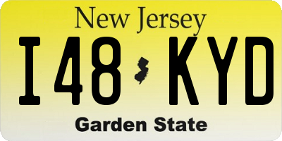 NJ license plate I48KYD