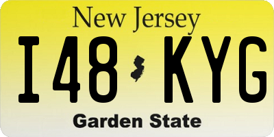 NJ license plate I48KYG