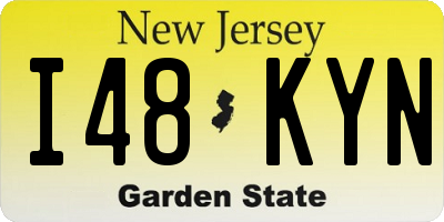 NJ license plate I48KYN