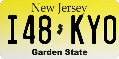 NJ license plate I48KYO