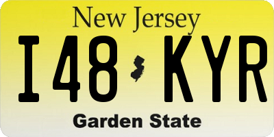 NJ license plate I48KYR