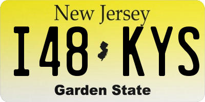 NJ license plate I48KYS