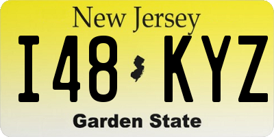 NJ license plate I48KYZ