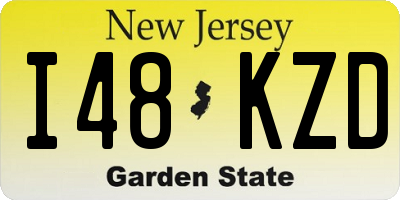 NJ license plate I48KZD