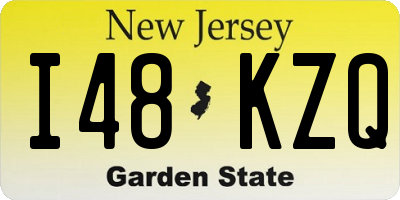 NJ license plate I48KZQ