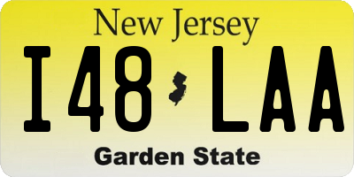 NJ license plate I48LAA