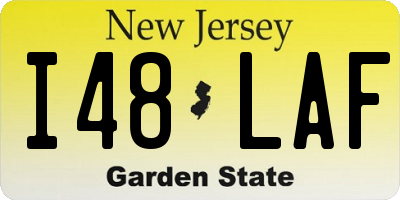 NJ license plate I48LAF