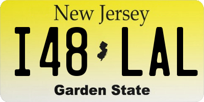 NJ license plate I48LAL