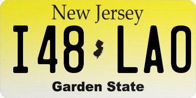 NJ license plate I48LAO