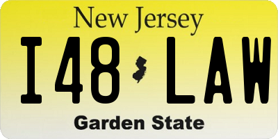 NJ license plate I48LAW