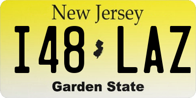 NJ license plate I48LAZ