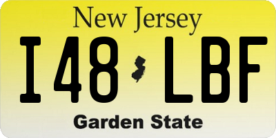 NJ license plate I48LBF