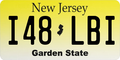 NJ license plate I48LBI