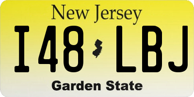 NJ license plate I48LBJ