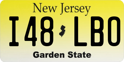 NJ license plate I48LBO