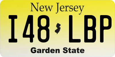 NJ license plate I48LBP