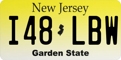 NJ license plate I48LBW