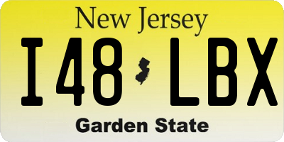 NJ license plate I48LBX