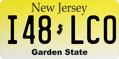 NJ license plate I48LCO