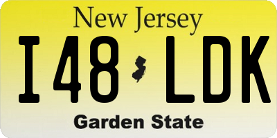 NJ license plate I48LDK