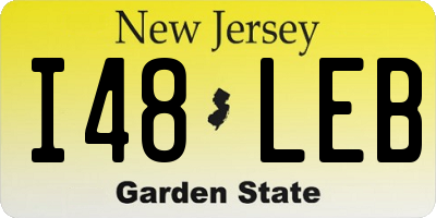 NJ license plate I48LEB