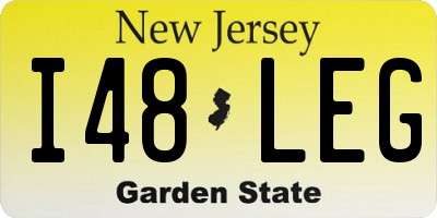 NJ license plate I48LEG