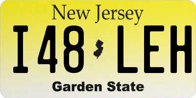 NJ license plate I48LEH