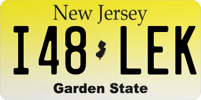 NJ license plate I48LEK