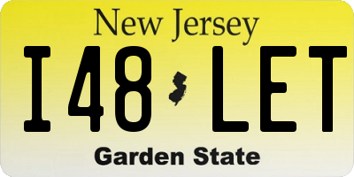 NJ license plate I48LET
