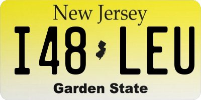 NJ license plate I48LEU