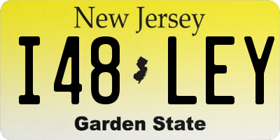 NJ license plate I48LEY