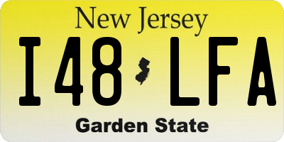 NJ license plate I48LFA