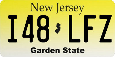 NJ license plate I48LFZ