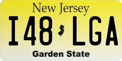 NJ license plate I48LGA