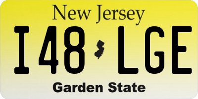 NJ license plate I48LGE