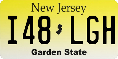 NJ license plate I48LGH