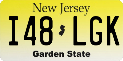 NJ license plate I48LGK