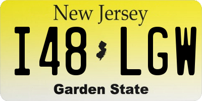 NJ license plate I48LGW