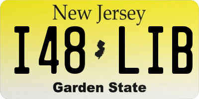 NJ license plate I48LIB